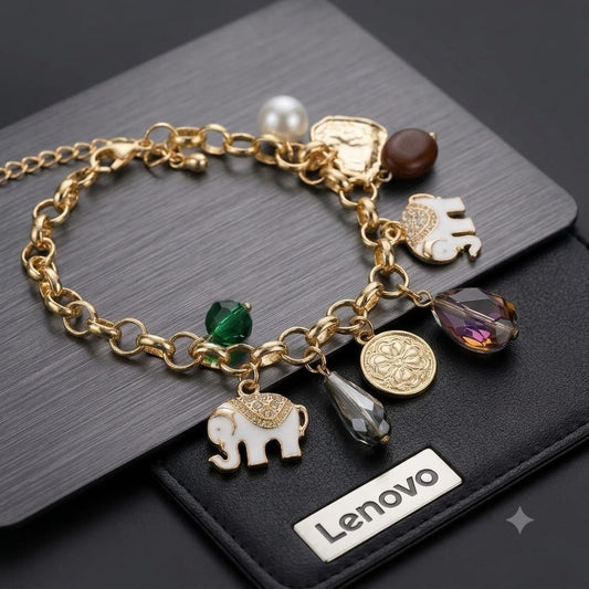 Lucky Elephant Charm Bracelet sku 1125