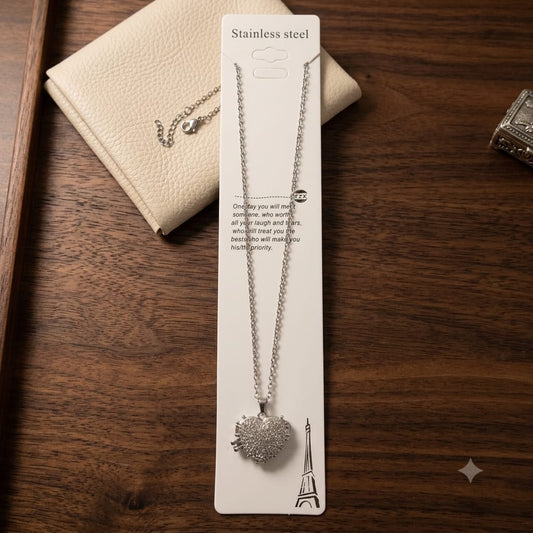 Crystal Heart Pendant Necklace sku 2212