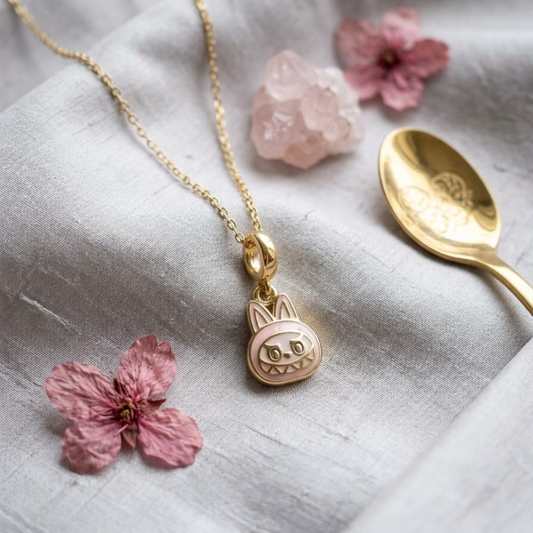 Cute Bunny Charm Necklace sku 2226