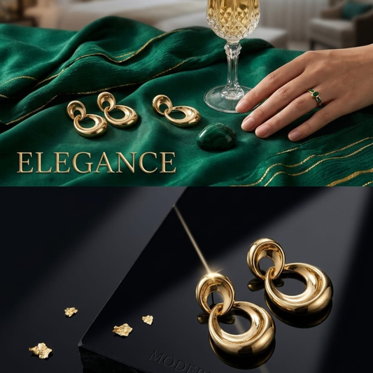 Elegance Interlocking Hoop Earrings SKU 3307