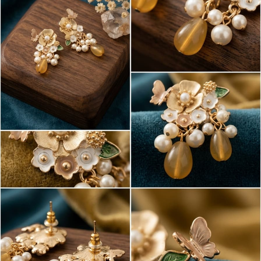 Blossom Garden Drop Earrings SKU 3310