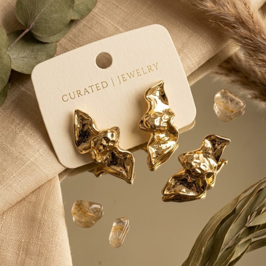 sculptural earrings