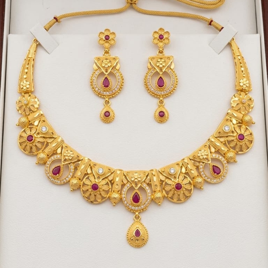Royal Heritage Ruby Necklace Set sku 2232