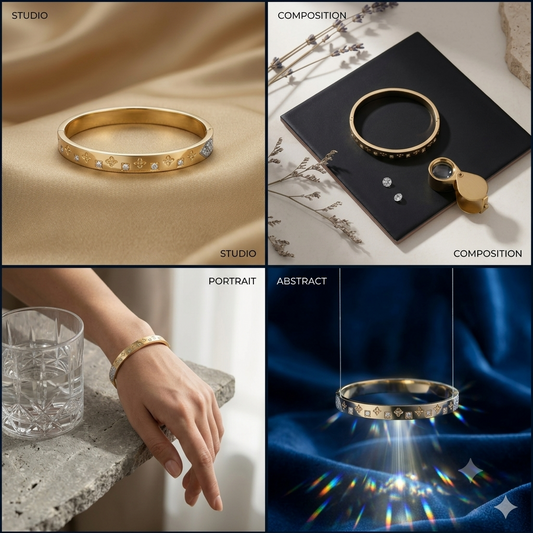 Luxury Crystal Engraved Gold Bangle | Stainless Steel Designer-Inspired Bracelet