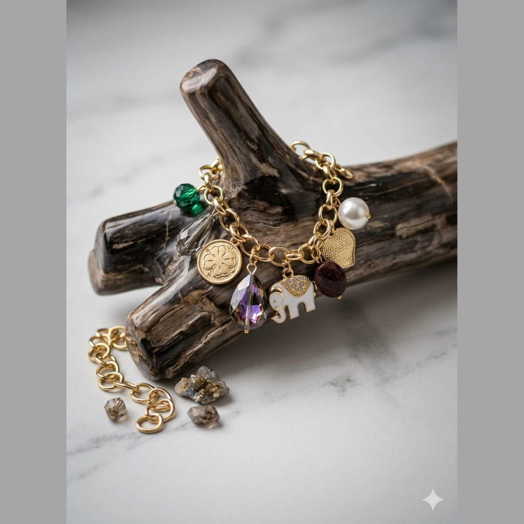 Lucky Elephant Charm Bracelet sku 1125